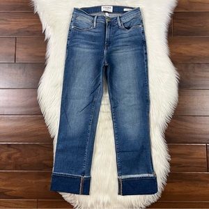 Frame Womens Size 26 Le High Straight Reverse Cuff Denim Jeans in Sunland